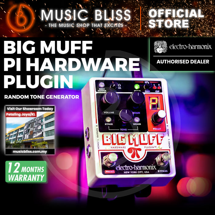 Electro Harmonix Big Muff Pi Hardware Plug-in Effects Pedal and 2-in/2-out USB Interface
