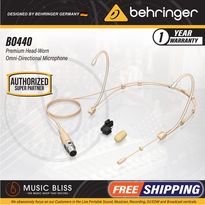Behringer BO440 Headworn Omnidirectional Microphone - Tan - Music Bliss Malaysia