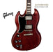 GIBSON 1961 LES PAUL SG STANDARD REISSUE STOPBAR VOS LEFT-HANDED ELECTRIC GUITAR - CHERRY RED - Music Bliss Malaysia