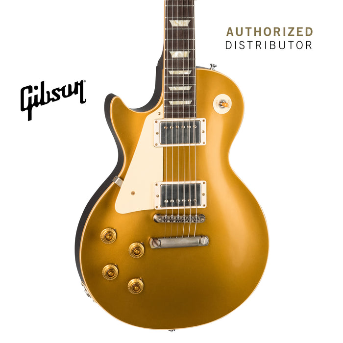 GIBSON 1957 LES PAUL GOLDTOP DARKBACK REISSUE VOS LEFT-HANDED ELECTRIC GUITAR - DOUBLE GOLD - Music Bliss Malaysia