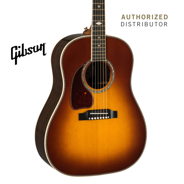 GIBSON J-45 DELUXE ROSEWOOD LEFT-HANDED ACOUSTIC-ELECTRIC GUITAR - ROSEWOOD BURST - Music Bliss Malaysia
