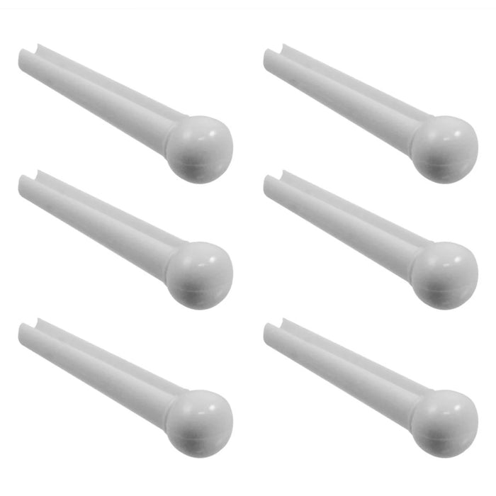 ALLPARTS BP-0676-025 White Plastic Bridge Pins