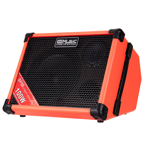 COOLMusic BP-80 100-Watt Battery Powered Acoustic Guitar Amplifier - Orange