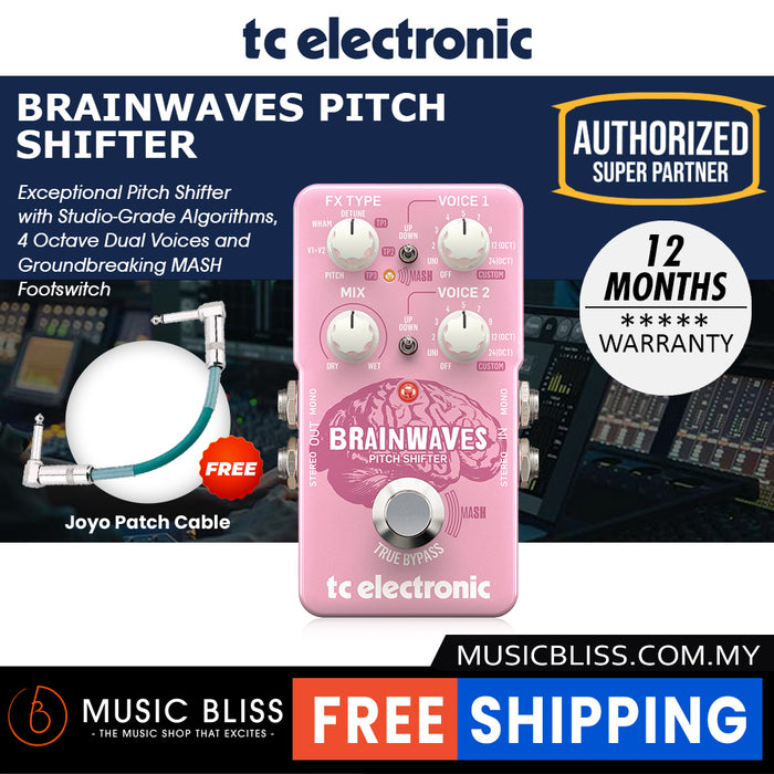TC Electronic Brainwaves Pitch Shifter Guitar Effects Pedal - Music Bliss Malaysia