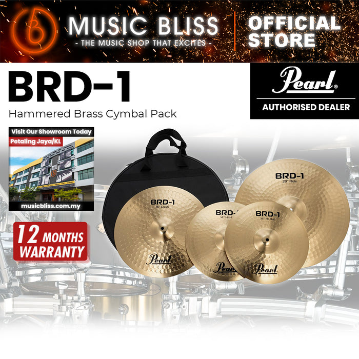 Pearl BRD-1 Hammered Brass Cymbal Pack