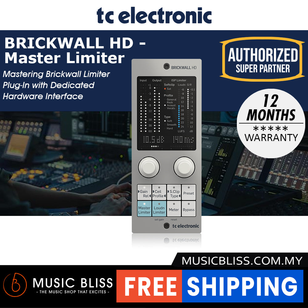TC Electronic BRICKWALL HDDT Mastering Brickwall Limiter Plugin with