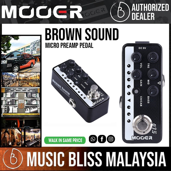 Mooer 015 Brown Sound Micro Preamp Pedal - Music Bliss Malaysia