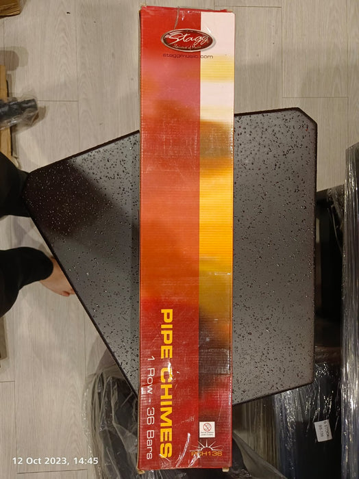 B-STOCK (BS-148) STAGG PCH136 Pipe Chimes, Single Row, 36 Bars, with Mounting Bracket and Striker - Music Bliss Malaysia