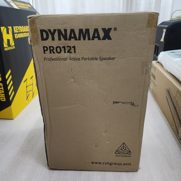 B STOCK (BS-205) Dynamax PRO121C 12" Active Speaker with USB, Bluetooth and 2 x Handheld Microphone