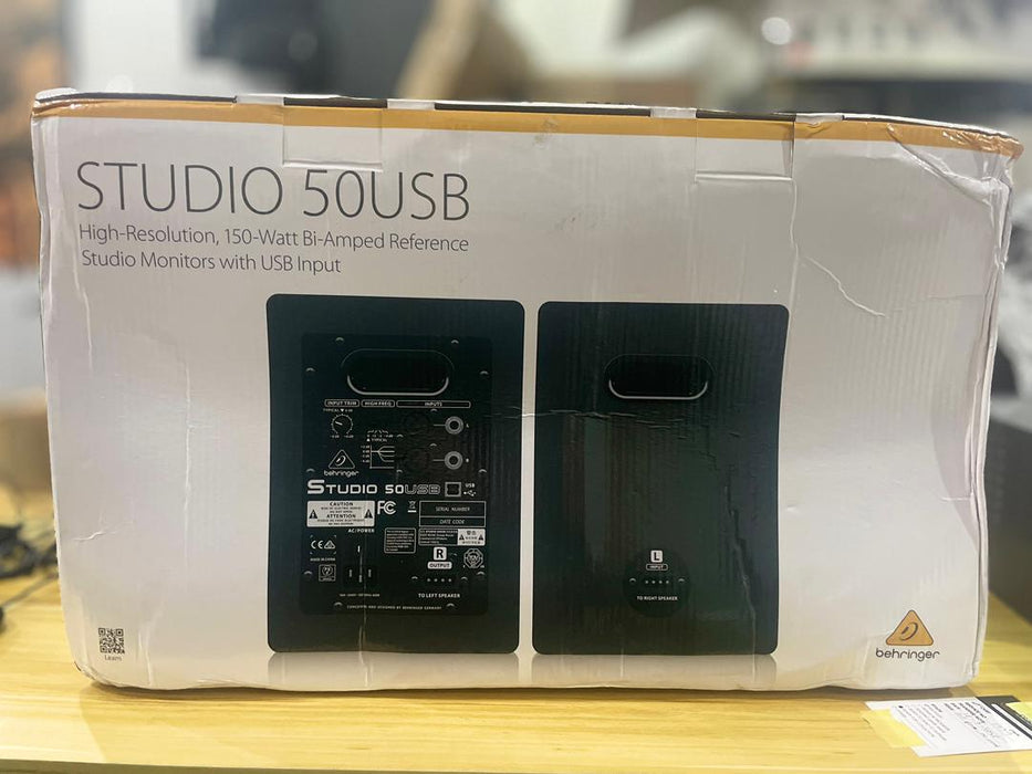 B STOCK (BS-388) Behringer STUDIO 50USB 5" Powered Studio Monitors with USB (STUDIO50USB / STUDIO-50USB)
