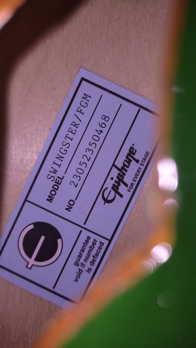 B STOCK (BS-460) Epiphone Emperor Swingster Hollowbody Electric Guitar - Forest Green Metallic