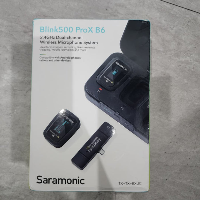 B STOCK (BS-470) Saramonic Blink500 ProX B6 Two-Person Digital Wireless Lavalier Microphone System with USB-C Connector