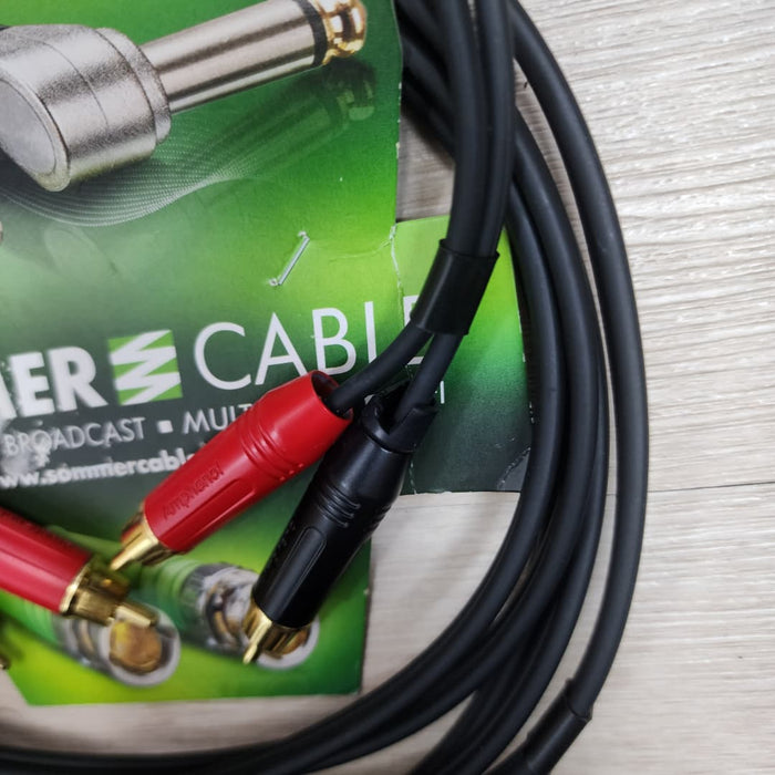 B STOCK (BS-488) Sommer Onyx 2025 Dual RCA to Dual RCA Stereo Interconnect Cable (3 Meters)