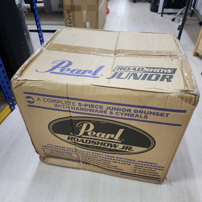B STOCK (BS-500) Pearl Roadshow Junior 5-piece Complete Drum Set with Cymbals and Hardware - Jet Black