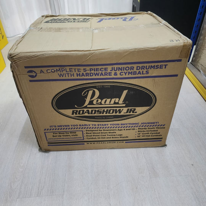 B STOCK (BS-500) Pearl Roadshow Junior 5-piece Complete Drum Set with Cymbals and Hardware - Jet Black