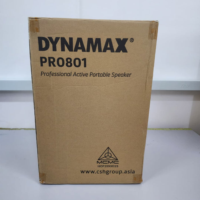 B-STOCK (BS-507) Dynamax PRO801C 8" Active Speaker with USB, Bluetooth and 2 x Handheld Microphone (PRO801)