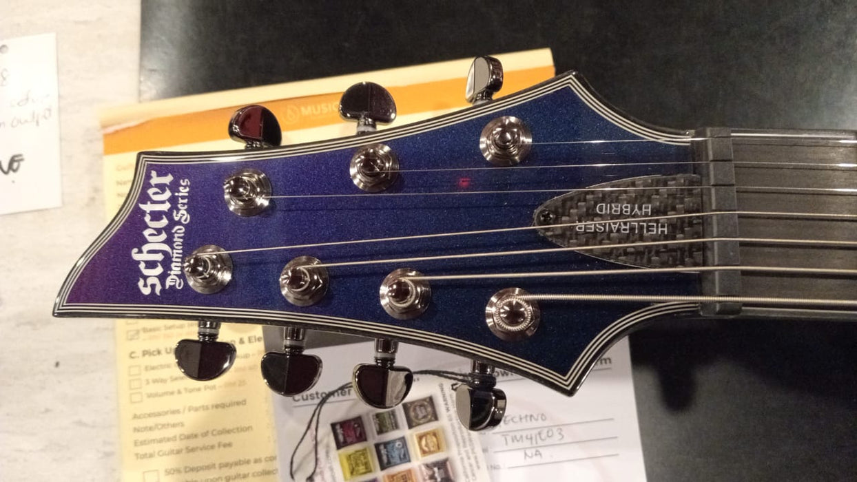 B STOCK (BS-521) Schecter Hellraiser Hybrid PT-7 - Ultra Violet [MIK] (PT7) (1937)