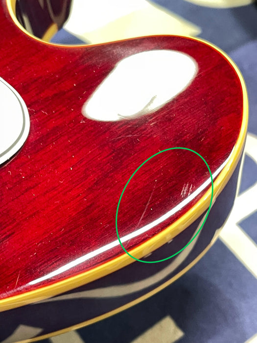 B STOCK (BS-543) Epiphone Noel Gallagher Riviera Semi-Hollowbody Electric Guitar, Case Included - Dark Red Wine