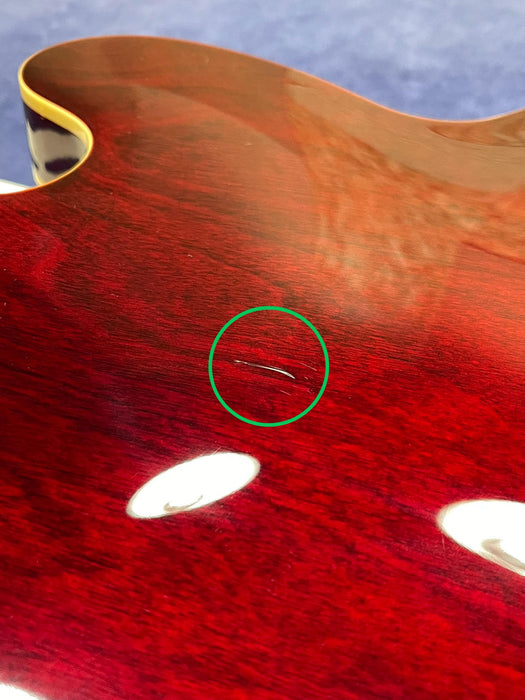 B STOCK (BS-543) Epiphone Noel Gallagher Riviera Semi-Hollowbody Electric Guitar, Case Included - Dark Red Wine