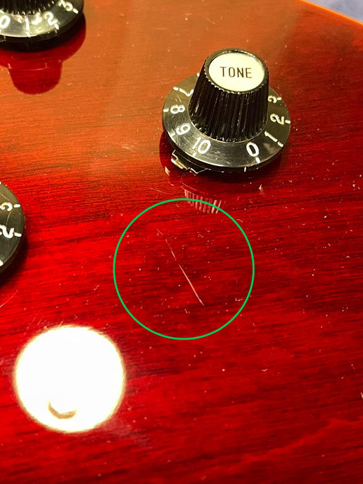 B STOCK (BS-543) Epiphone Noel Gallagher Riviera Semi-Hollowbody Electric Guitar, Case Included - Dark Red Wine