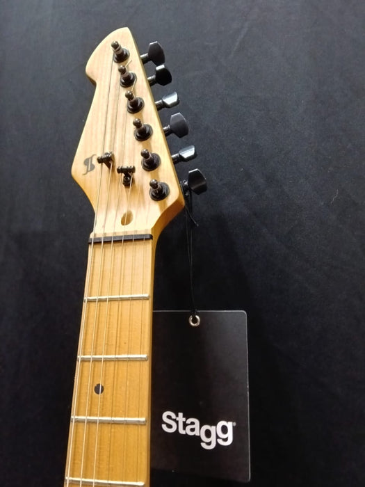 B STOCK (BS-648) Stagg SEM-TWO H BK Metal Series Electric Guitar - Black
