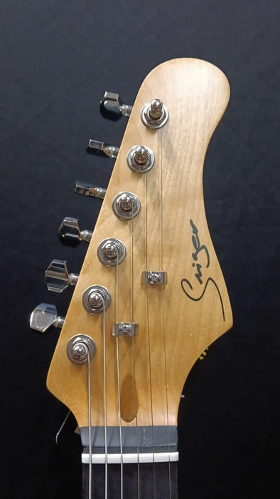 B STOCK (BS-671) Smiger S-G17-SB Budget Beginner Electric Guitar - SS Tele Style Sunburst for Rock Kapak