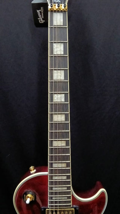 B STOCK (BS-691) Epiphone Alex Lifeson Les Paul Custom Axcess Electric Guitar, Case Included - Ruby