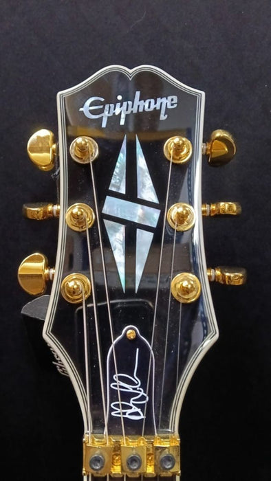 B STOCK (BS-691) Epiphone Alex Lifeson Les Paul Custom Axcess Electric Guitar, Case Included - Ruby