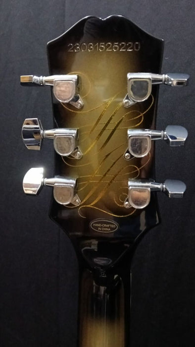 B STOCK (BS-694) Epiphone Adam Jones Les Paul Custom Art Collection Electric Guitar, Case Included - Korin Faught's, "Sensation" - Antique Silverburst