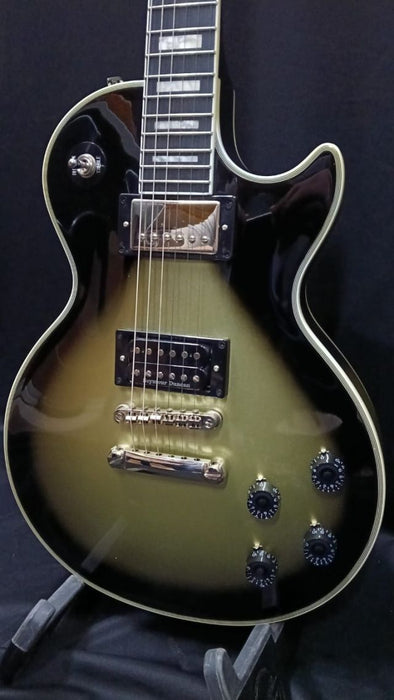 B STOCK (BS-694) Epiphone Adam Jones Les Paul Custom Art Collection Electric Guitar, Case Included - Korin Faught's, "Sensation" - Antique Silverburst