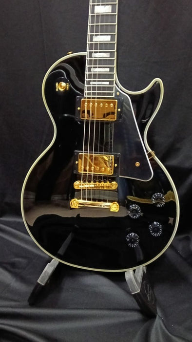 B STOCK (BS-699) (Epiphone Inspired by Gibson Custom) Epiphone Les Paul Custom Electric Guitar - Ebony