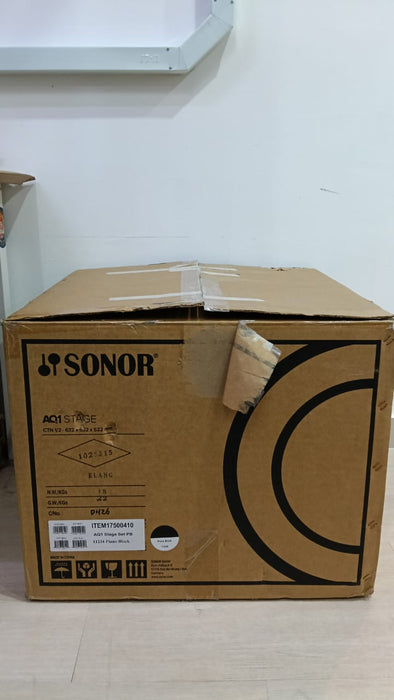 B STOCK (BS-732) Sonor AQ1 Stage 5-Piece Acoustic Drum Set with Hardware - 22 Inch Bass Drum - Piano Black