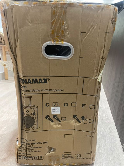 Dynamax PRO121C 12" Active Speaker with USB, Bluetooth and 2 x Handheld Microphone