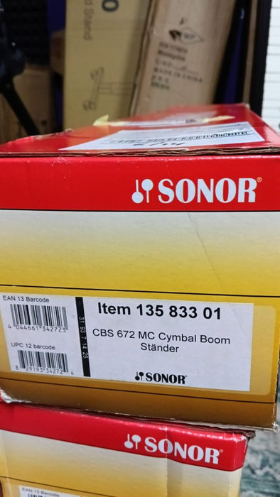 B STOCK (BS-736) Sonor CBS 672 MC Cymbal Boom Stand, Double Braced, Fine Geared Tilter, Independantly rotateable 3rd Leg