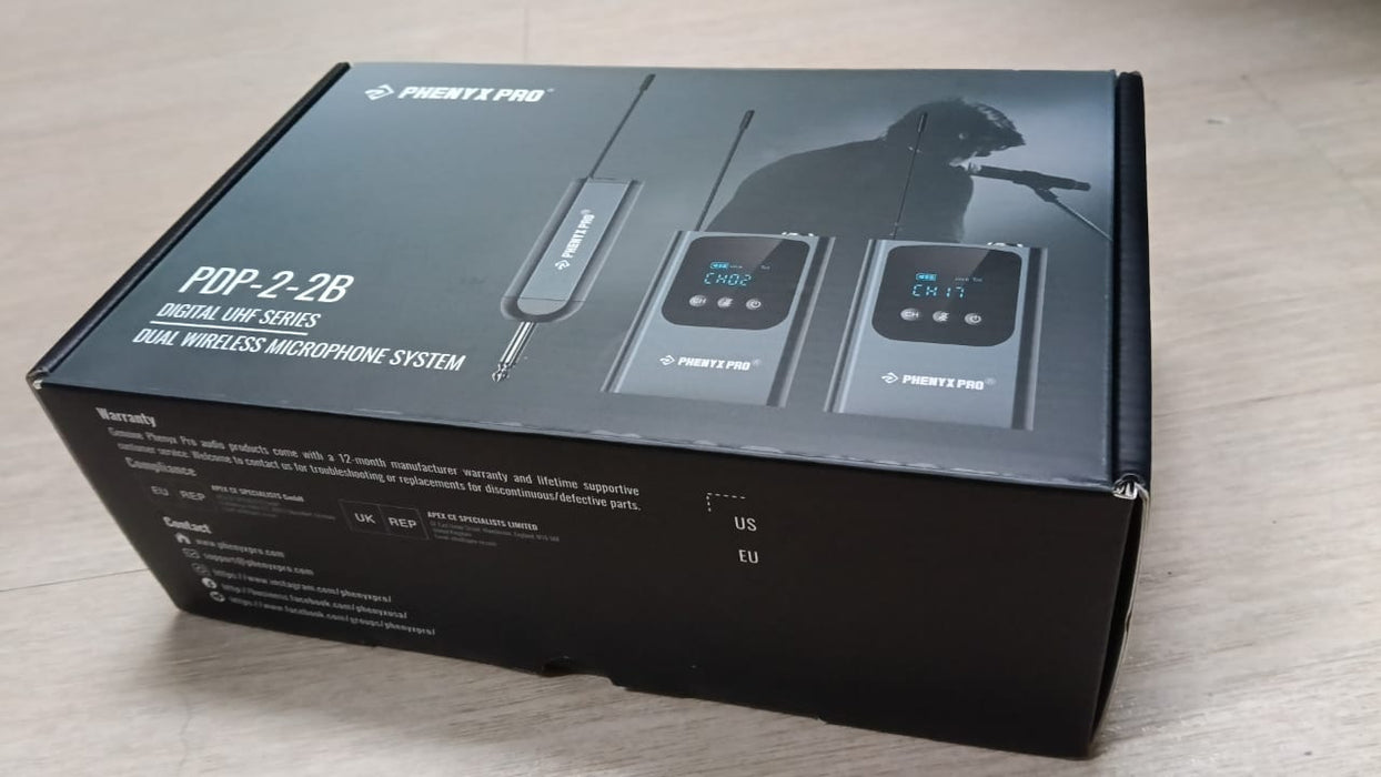 B STOCK (BS-752) Phenyx Pro PDP-2-2B(900) Dual Digital Portable Wireless Microphone System (2 Bodypack)