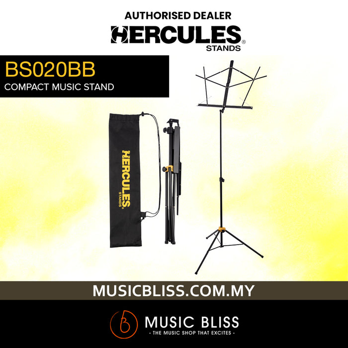 Hercules BS020BB Ultra Light Compact Music Stand with Bag