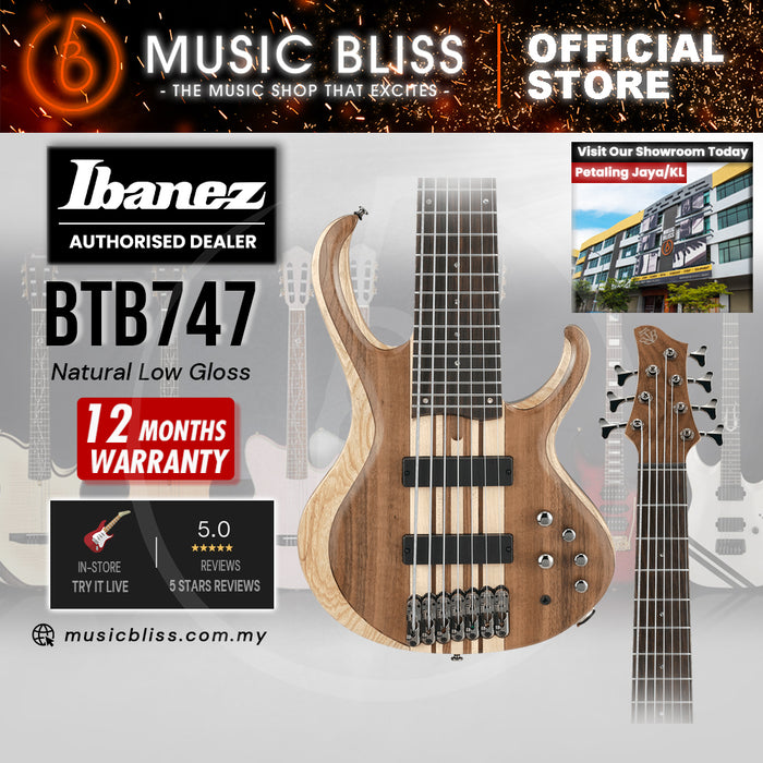 Ibanez Standard BTB747 Electric Bass Guitar - Natural Low Gloss