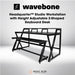 Wavebone Headquarter Studio Workstation Desk with Height Adjustable Z-Shaped Keyboard Desk (Black) - Music Bliss Malaysia
