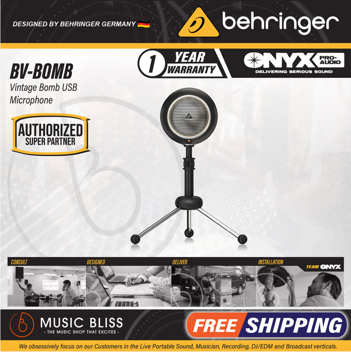 Behringer BV-BOMB Vintage Bomb USB Microphone - Music Bliss Malaysia