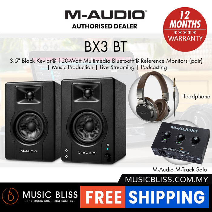 M-Audio BX3 BT 3.5-inch Bluetooth Multimedia Monitors - Pair