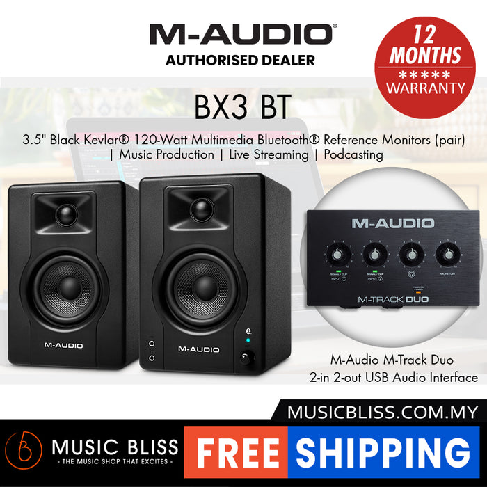 M-Audio BX3 BT 3.5-inch Bluetooth Multimedia Monitors - Pair