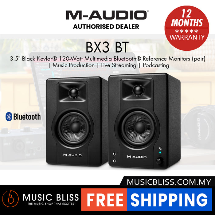 M-Audio BX3 BT 3.5-inch Bluetooth Multimedia Monitors - Pair