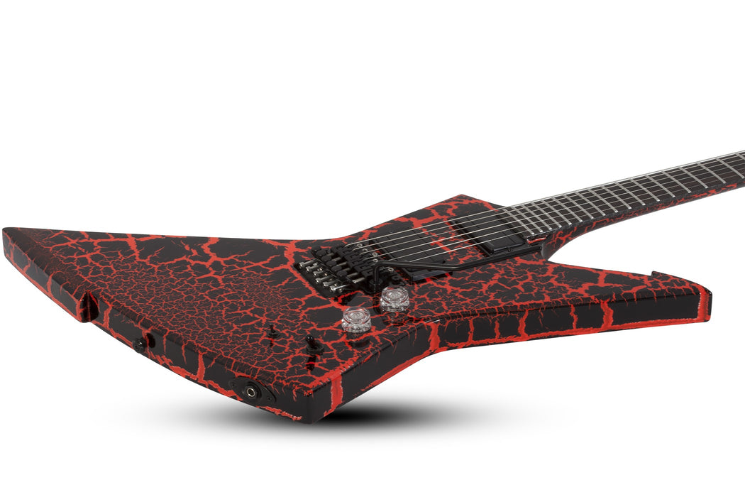 Schecter Balsac E-1 FR Electric Guitar - Black Orange Crackle