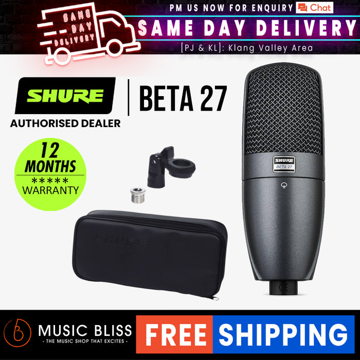 Shure BETA 27 Large-diaphragm Condenser Microphone - Music Bliss Malaysia