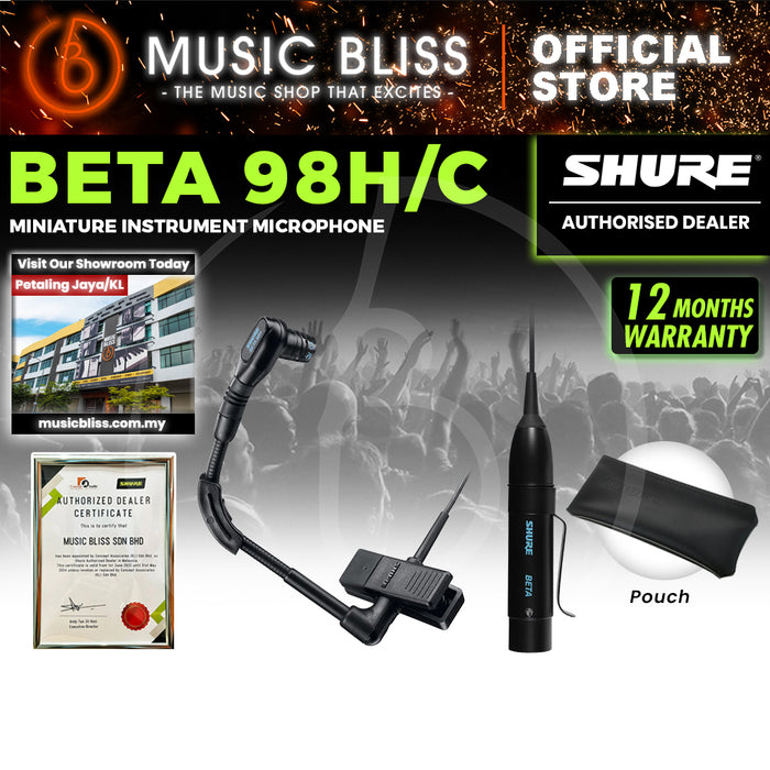 Shure BETA 98H/C Cardioid Condenser Clip-on Instrument Microphone