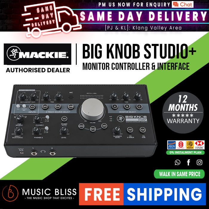 Mackie Big Knob Studio+ 4x3 Studio Monitor Controller - Music Bliss Malaysia