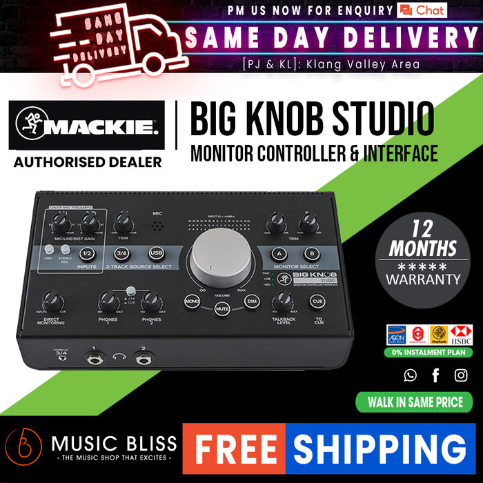 Mackie Big Knob Studio 3x2 Studio Monitor Controller - Music Bliss Malaysia