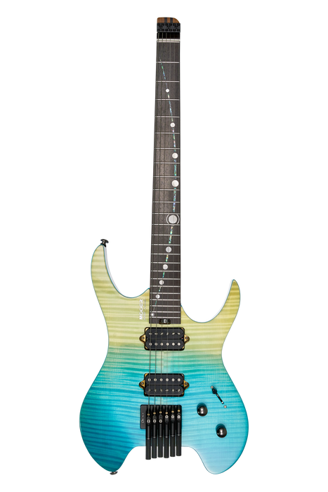 Mooer MHL100 Headless Electric Guitar - Blue Burst