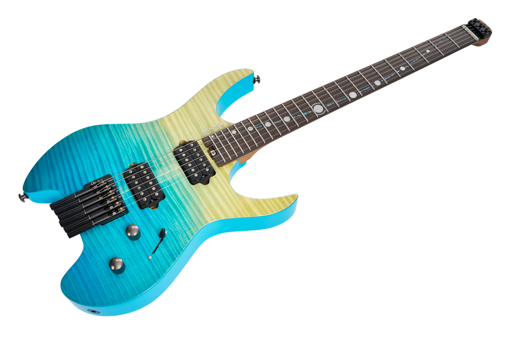 Mooer MHL100 Headless Electric Guitar - Blue Burst