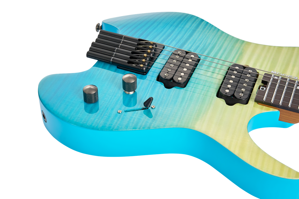 Mooer MHL100 Headless Electric Guitar - Blue Burst